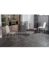 4x Sedia in similpelle e metallo grigio chiaro Cleo STS