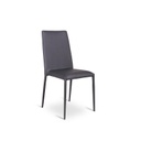4x Sedia in similpelle grigio scuro 40x42x96h cm 