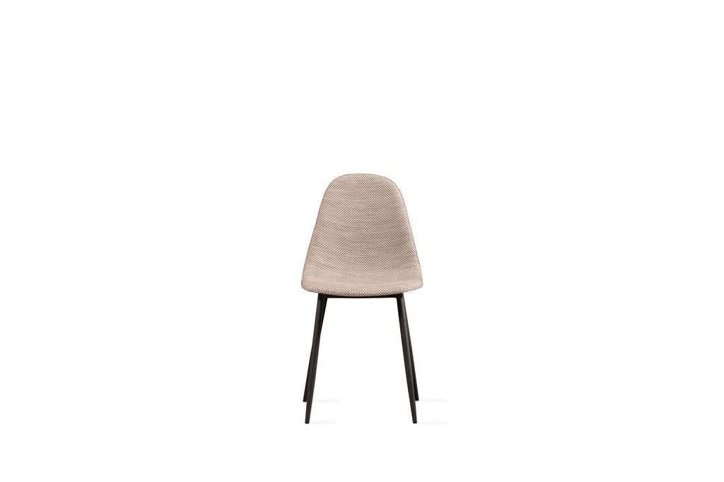 4x Sedia in similrattan con seduta beige 43x38x86,5h cm
