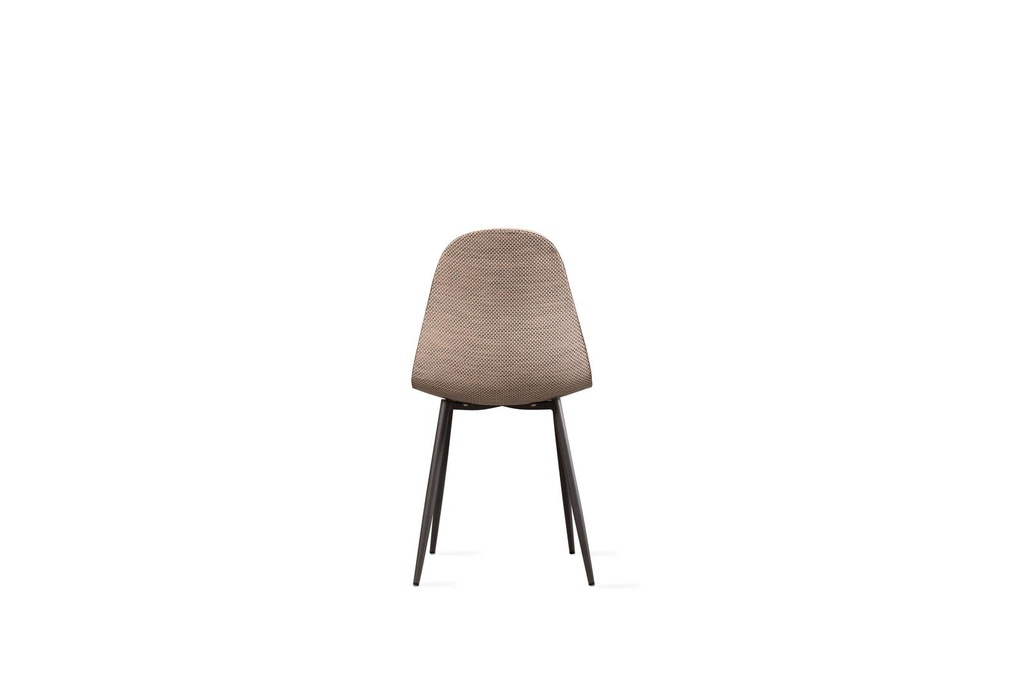 4x Sedia in similrattan con seduta beige 43x38x86,5h cm