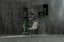 4x Sedia in similrattan con seduta beige 43x38x86,5h cm