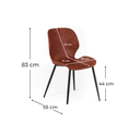 4x Sedia in soft-touch 55cm x 45cm H. 83cm