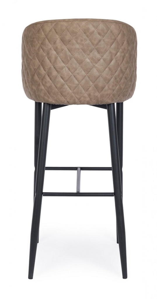 4x Sgabello bar tortora in ecopelle stile design