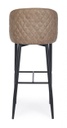 4x Sgabello bar tortora in ecopelle stile design