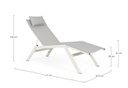 Chaise Longue C-P Krion Lunar