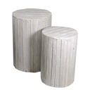 Colonnina legno bianco 1-2 cilindro cmø49h70