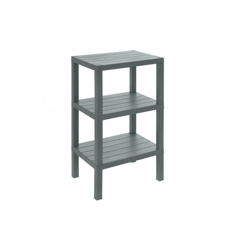 Colonna 3 ripiani grigia 29x38x73,5cm - Serie Woody