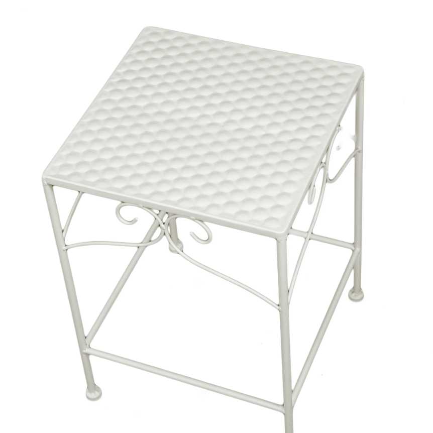 Colonnina metallo milena 1-3 quadra bassa bianco cm 30x30h43