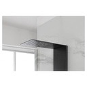 Colonna Doccia a parete Nero in acciaio Inox 140x20 cm
