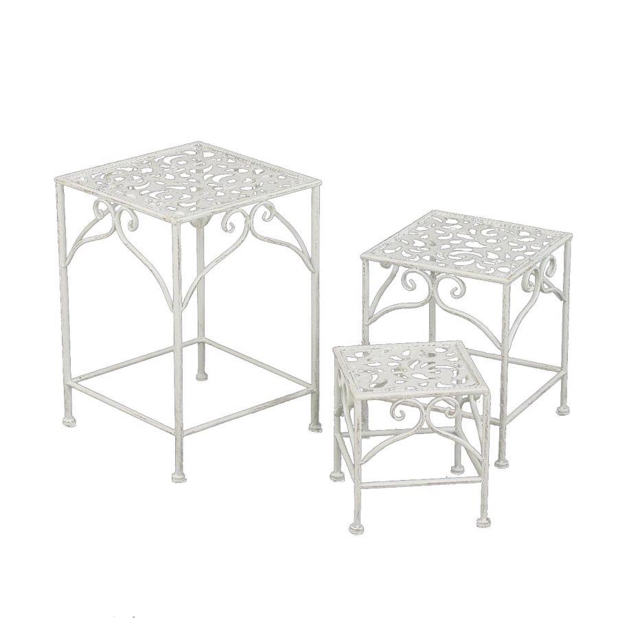 Colonnina metallo jessica 1-3 bianco brush quadro cm 30x30h43