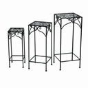 Colonnina metallo jessica nera 1-3 cm 30x30h73 quadra alta