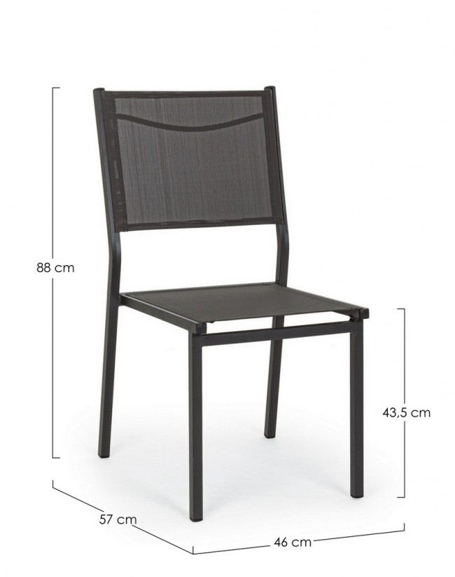 6x Sedia Hilde Antracite Lh32 - 