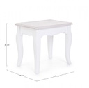 Comodino shabby in MDF Bianco CHARLENE 41x30x h38 cm