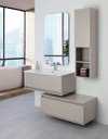 Composizione bagno due cassetti separati Linea Pastello Tortora