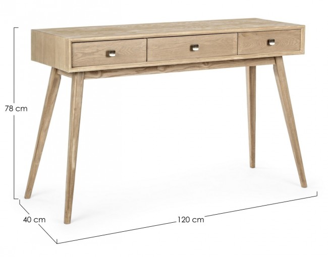 Consolle Alannis  3 cassetti in legno nobilitato