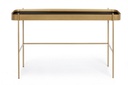 Consolle Rashida Oro con piano in vetro 120x43 cm