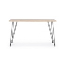 Consolle in acciaio con piano in legno DISTRICT 140x39x h79 cm