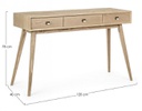 Consolle Alannis  3 cassetti in legno nobilitato