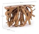 Consolle in legno di radice di Teak cm 120 x 40 x 77 h