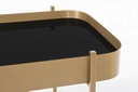 Consolle Rashida Oro con piano in vetro 120x43 cm