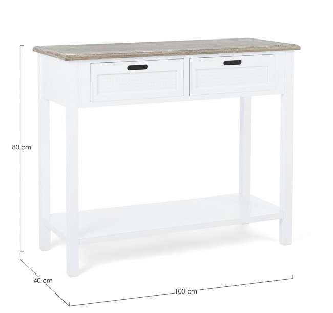 Consolle rustica Dorotea 2 cassetti shabby