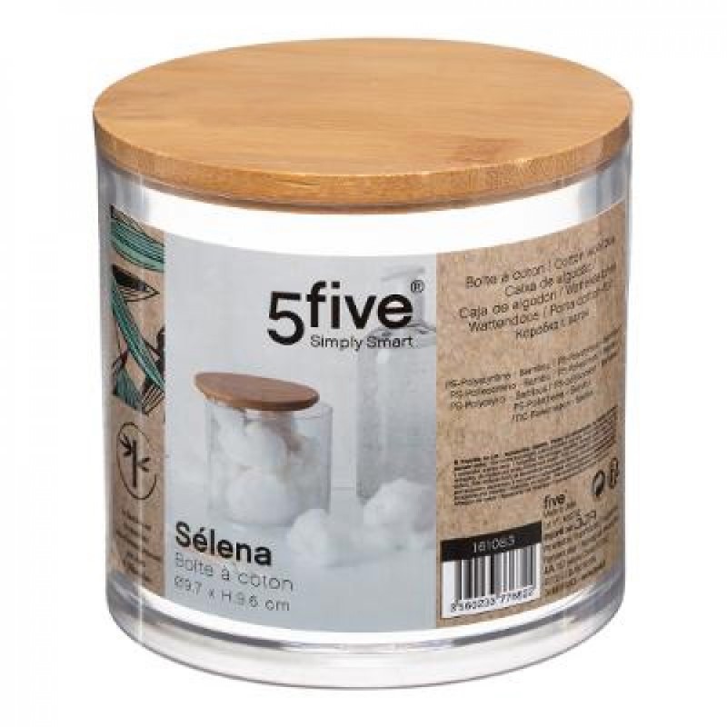 Contenitore porta cotone SELENA diametro 9,7x h9,6 cm
