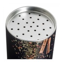 Contenitore spruzza spezie in ferro con rilievo Nero 60g diametro 6.6x h10 cm