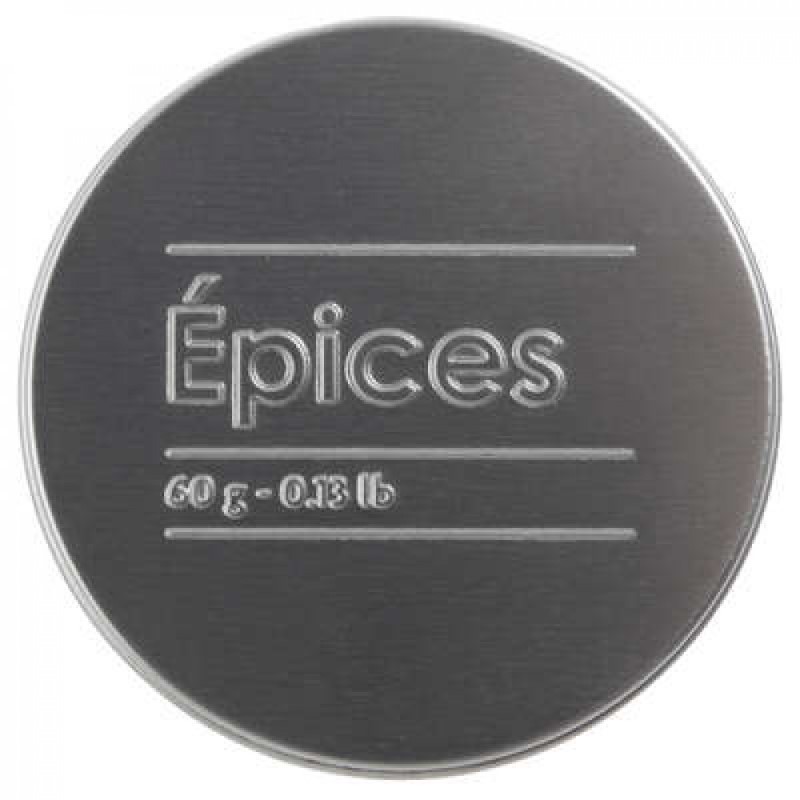 Contenitore spruzza spezie in ferro con rilievo Nero 60g diametro 6.6x h10 cm