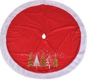 Copribase albero tessuto con alberi rosso cmø120