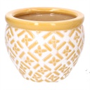 Coprivaso ceramica 1-3 arancione biancocmø30h21