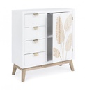 Credenza Folium 1 anta 4 cassetti 75x30x80h cm
