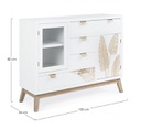 Credenza Folium 2 ante e 4 cassetti cm 100x34x 80h