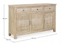 Credenza 3 ante e 3 cassetti in legno stile naturale
