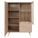Credenza due ante due cassetti due ante effetto vimini BALI 101,5x 40x h139 cm