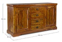 Credenza rustica Chateaux 2 ante e 4 cassetti