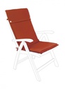 Cuscino POLY da esterno con schienale alto rosso arancio iperbriko