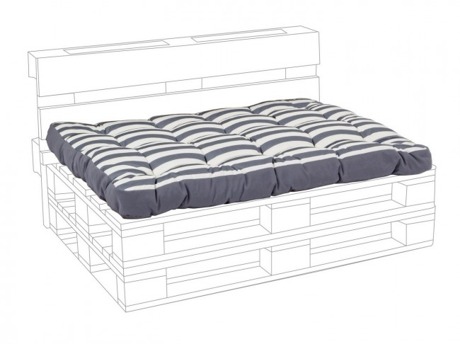 Cuscino Pallet Seduta Riga Antracite 120x60 x h15
