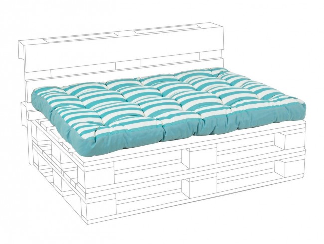 Cuscino Pallet Seduta Riga Turchese 120x80xH15 cm
