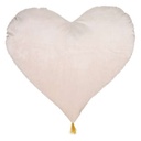 Cuscino cuore rosa morbido  L 40 x P 9 x H 45 cm
