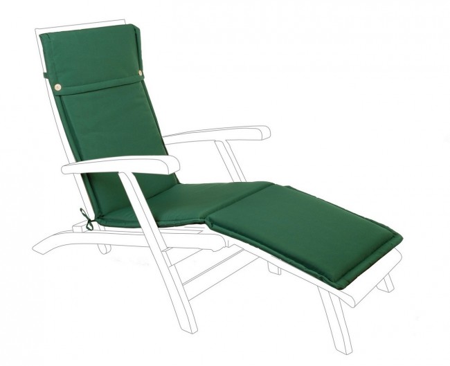 Cuscino lettino in tessuto sfoderabile verde scuro Poly