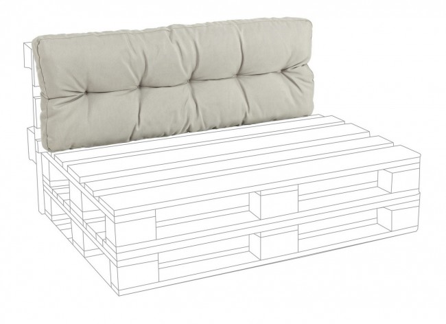 Cuscino in tessuto beige schienale pallet Poly