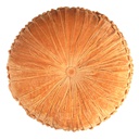 Cuscino velluto arancione cm ø40h12