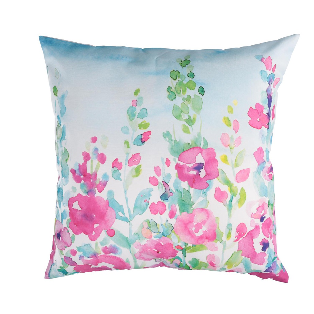Cuscino tessuto fiori quadro cm 43x43h12