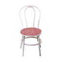 Cuscino tessuto wild rose rosso mattonetondo cm40x40h4