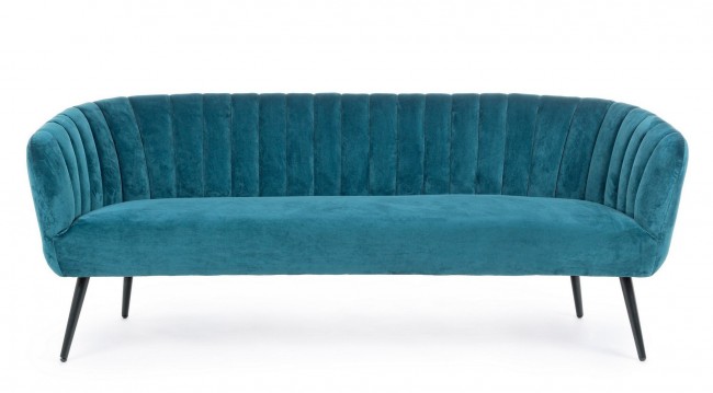 Divano 3 posti blu pavone