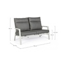 Divano 2 posti reclinabile da esterno 152x81x98h cm