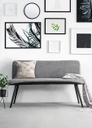 Divano 2 posti tessuto grigio Louis cm 142 x 47 x 88h