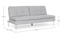 Divano Letto 3 Posti Leon Grigio Chiaro in tessuto L190 cm
