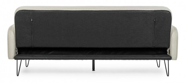 Divano Letto Bridjet Beige in tessuto reclinabile