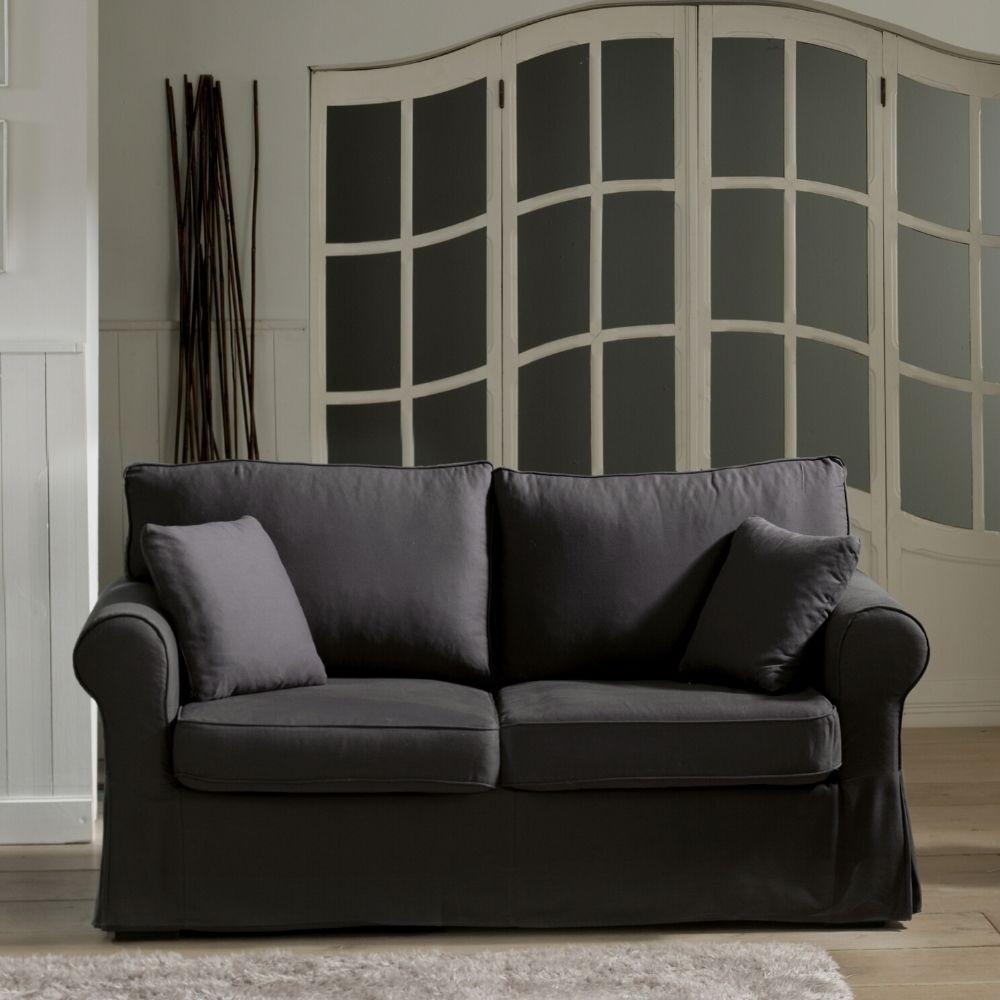 Divano Country 2 posti grigio soro 95 173 cm.